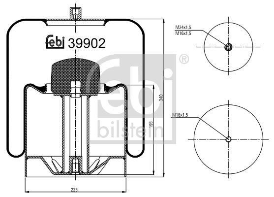 FEBI BILSTEIN Кожух пневматической рессоры 39902